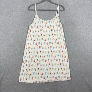 Soma Soft Slip Sleep Dress Womens Size L Popsicle Print  Summer Sleepwear